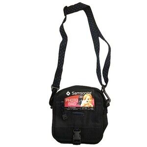 Samsonite photo bag 5 pockets water resistant adjustable strap black
